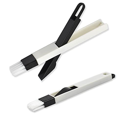 Homfine Mini Dustpan with Brush for Edges Corner Window Cleaning, Small Space Cleaning Home, Office, Kitchen, Car Dashboard, Appliances (Plastic) (2) - Image 1