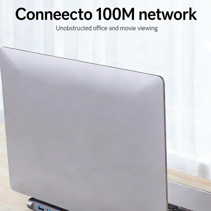 USB C Docking Station Multiport Expansion Device with RJ45 4K Output Laptop Stand USB C Adapter Dock Multiport - Image 5