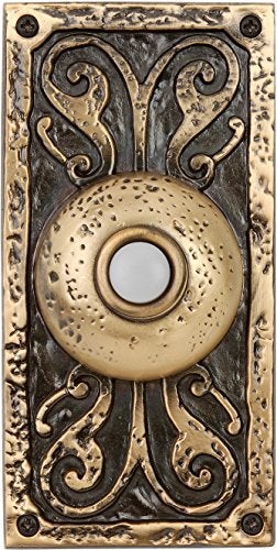 Craftmade PB3037-BB Designer Surface Mount Lighted Doorbell LED Push Button, Burnished Brass (5.25"H x 2.63"W) - Image 3
