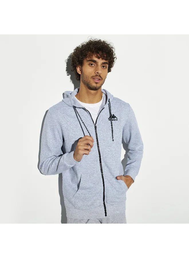 Kappa Kappa Logo Detail Zip Through Hoodie with Pockets