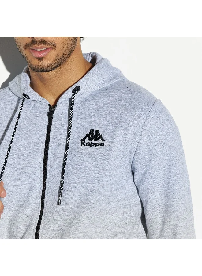 Kappa Kappa Logo Detail Zip Through Hoodie with Pockets