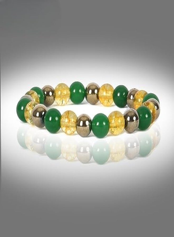 Sukhad Green Aventurine & Citrine Crystal Bracelet for Men & Women | Lucky Wealth Attraction Healing Stone Bracelet | Prosperity Energy Beaded | Adjustable Spiritual Jewelry - Image 5
