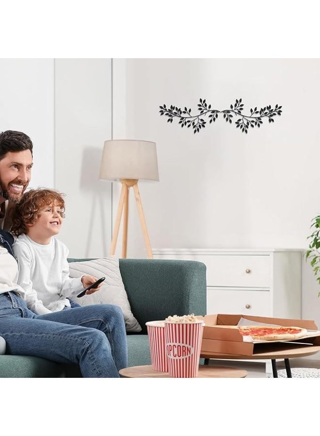 مرفا لوحة حائط خشبية ذات قاعدة لاصقة - أسود (ورقة غصن الزيتون) 1 - عبوة من 2 - Image 3