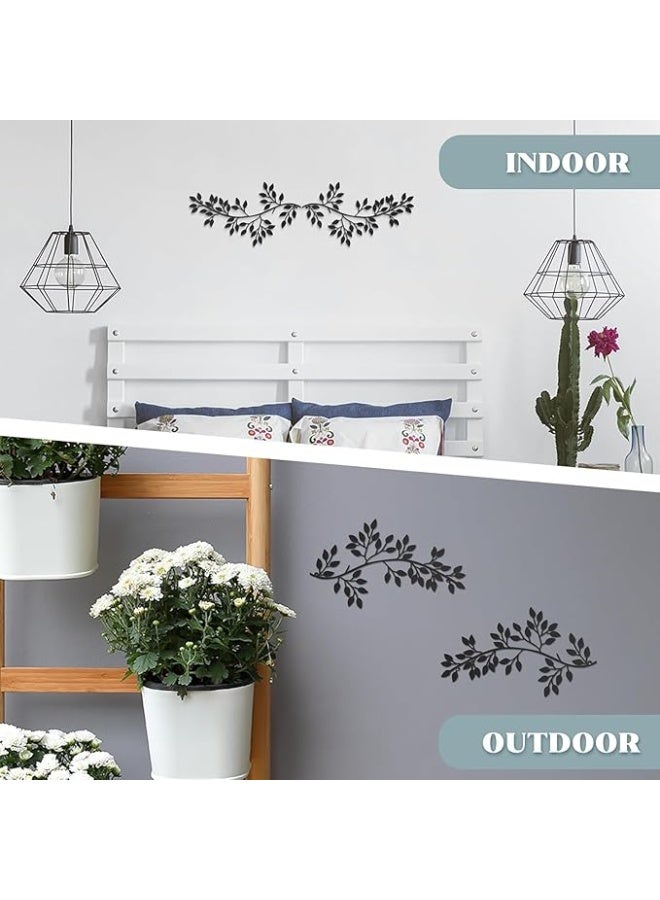 مرفا لوحة حائط خشبية ذات قاعدة لاصقة - أسود (ورقة غصن الزيتون) 1 - عبوة من 2 - Image 4