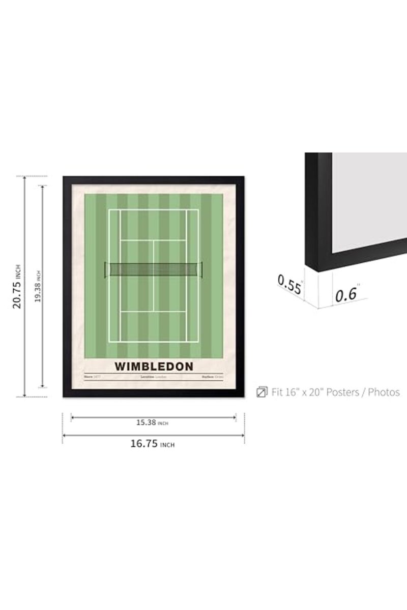 Poster Master 4-Piece Sports Poster - Tennis Print - Tennis Court Art - Sport Tournament Art - Grand Slam Art - US Open Art - Australian Open Art - Gym or Office Wall Decor - 8x10 UNFRAMED Wall Art - Image 3