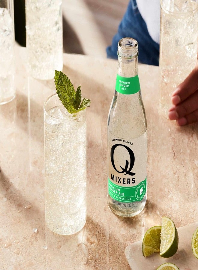 Chromacast Q Mixers Ginger Ale Soda Premium Cocktail Mixer Made with Real Ingredients 6.7oz Bottles | 5 PACK - Image 3