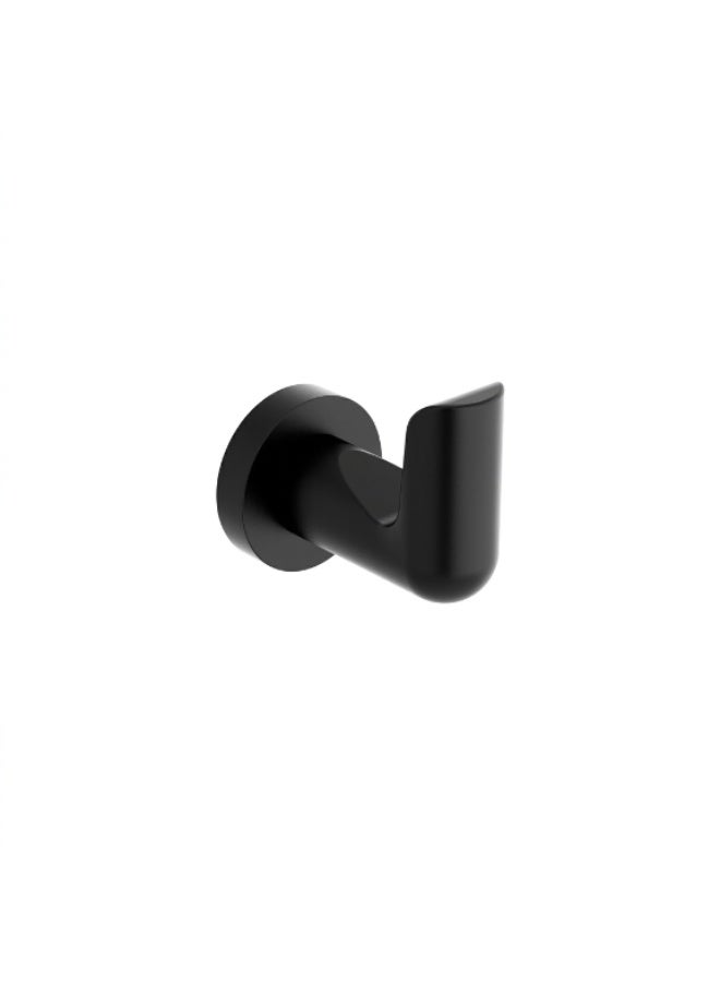 Riobel Parabola PB0BK Black Robe Hook, Wall Mounted Bathroom Hook for Robes and Towels - Image 1