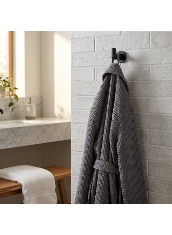 Riobel Parabola PB0BK Black Robe Hook, Wall Mounted Bathroom Hook for Robes and Towels - Image 2