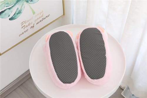 YILANLAN Women's Cute Pig Cartoon Animal Furry Winter Home Slippers (5.5/11, Pink, numeric_5_point_5) - Image 5