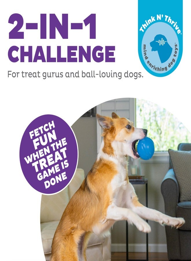 Outward Hound Guru Treat-Dispensing Puzzle Ball Dog Toy, Blue - Image 2