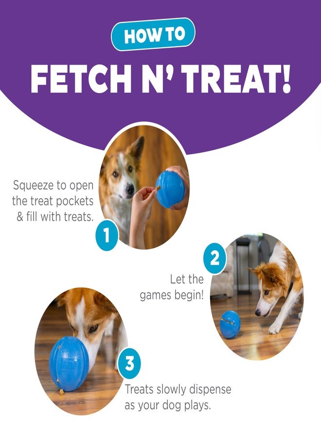 Outward Hound Guru Treat-Dispensing Puzzle Ball Dog Toy, Blue - Image 4