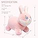 INPANY Bouncy Horse Bunny Rabbit Hopper Toys Toddler Plush Bouncing Animal Kids Inflatable Ride on Rubber Bouncer Outdoor Birthday Gift for 2 3 4 Yr Boy Girl - Image 4