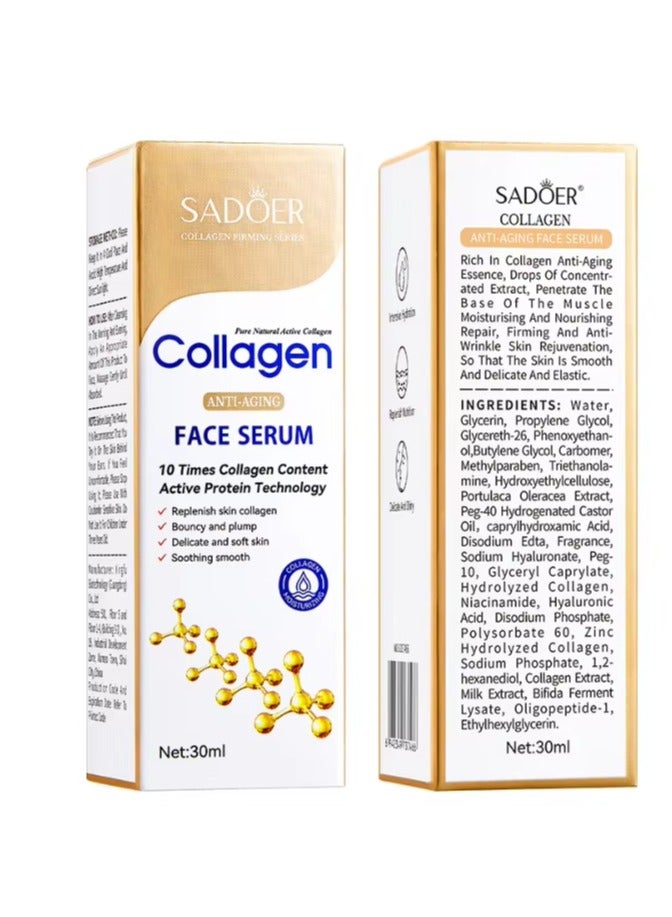 SADOER Collagen Face Serum 30ml Anti Aging Hydrating Firming Serum for Smooth Radiant and Youthful Looking Skin - Image 2