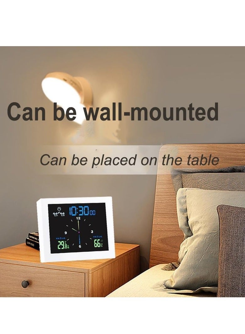 SYOSI Digital Shower Clock with with Temperature and Humidity Display, Suction Waterproof Wall Clock Bathroom Clock Kitchen Timer for Bedroom Office School Travel Kitchen Black  - Image 4