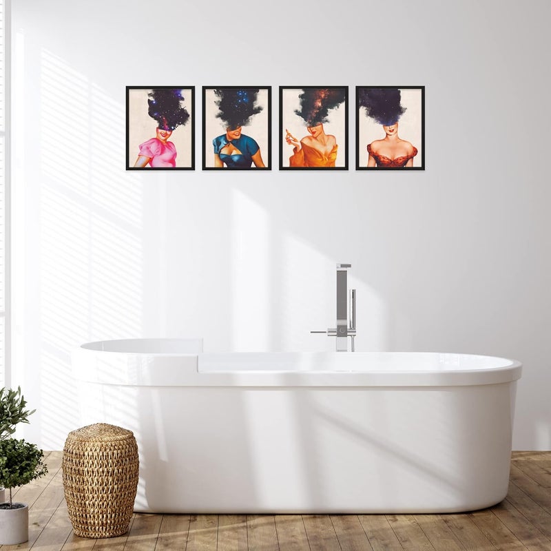 Insire Set of 4 Retro Women Wall Art Prints - Image 3