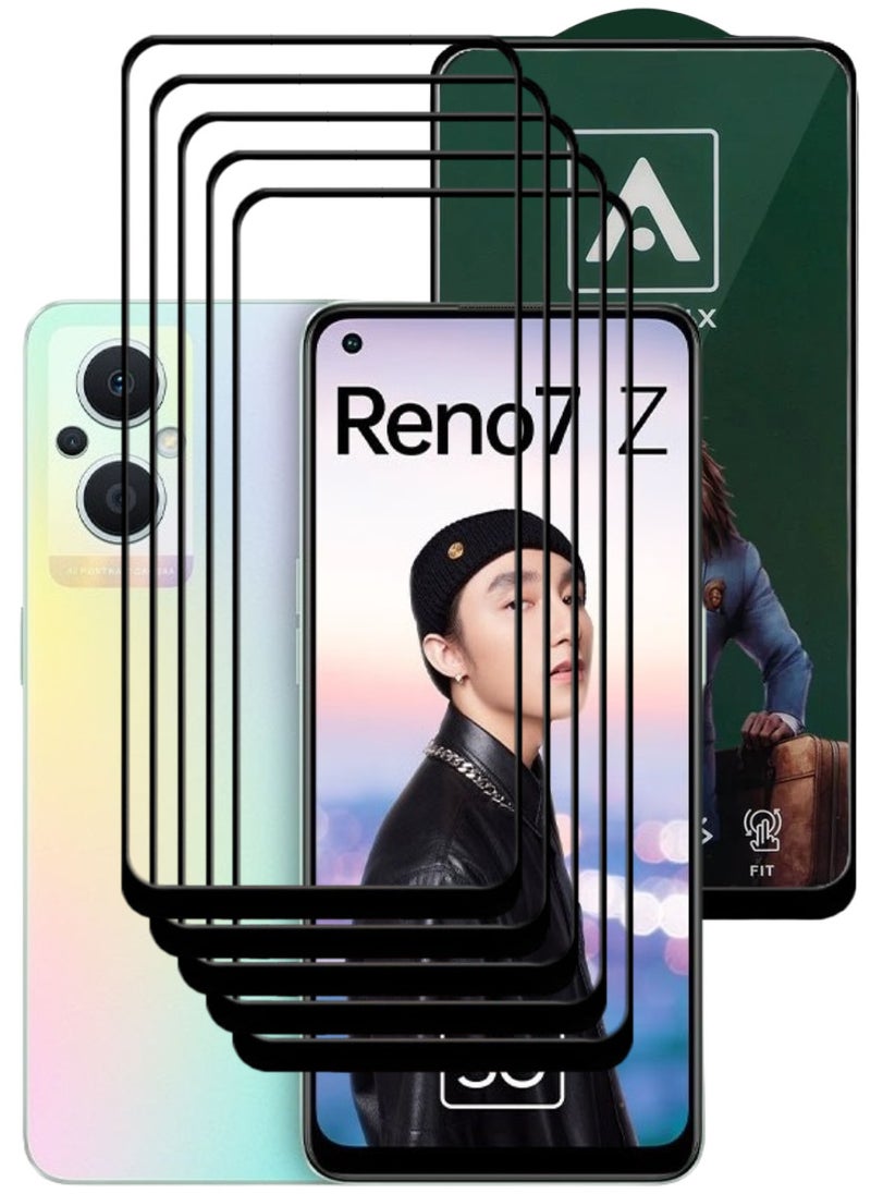 ACLIX 5 Pieces Antistatic ESD Dustproof Premium Quality High Definition Tempered Glass Screen Protector Designed For Oppo Reno7 Z 5G - Image 1