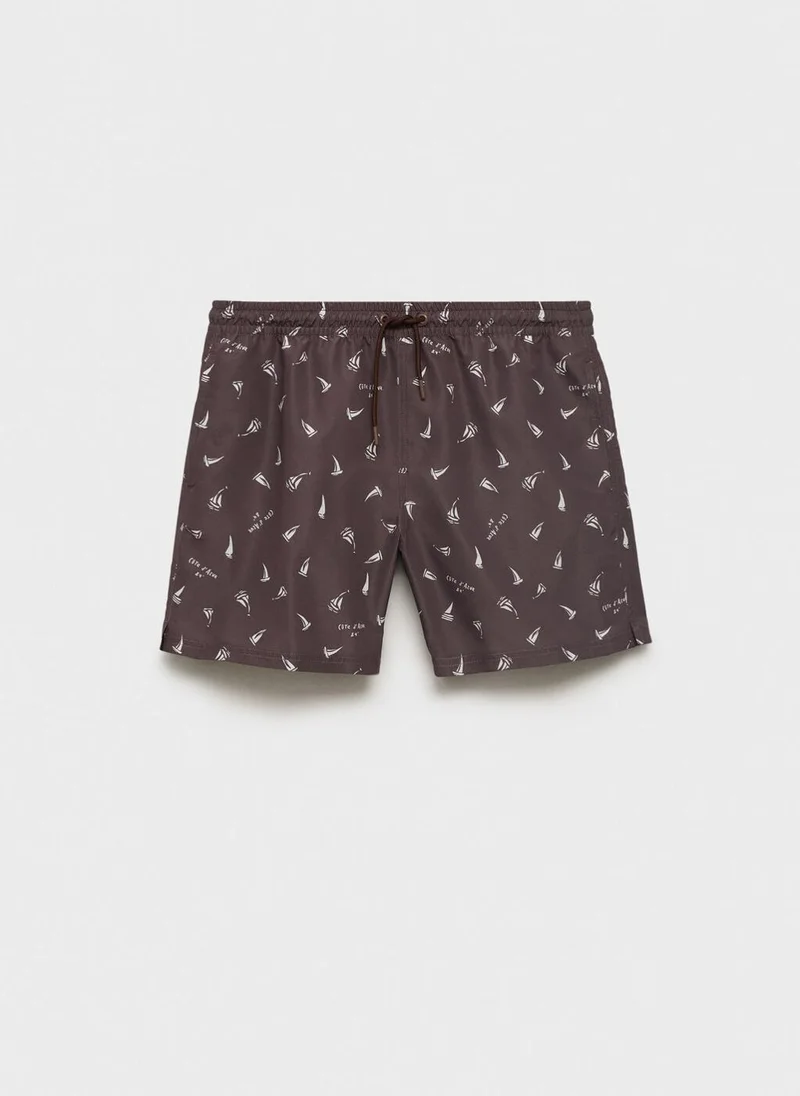 Mango Man Swimsuit with sailboat print