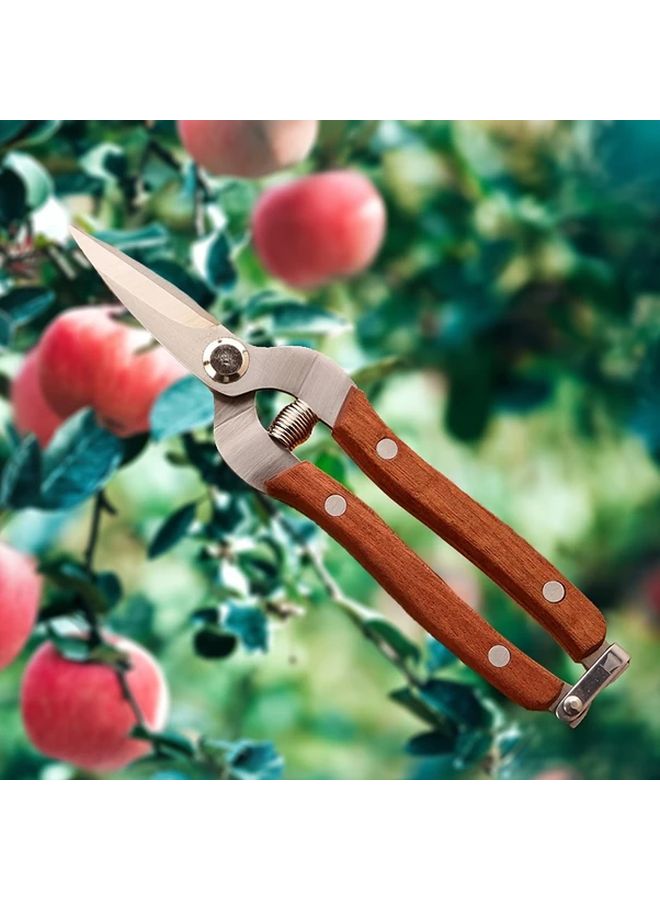 1pc Garden Pruners Stainless Steel Automatic Spring Action for Picking Grafting Pruning - Image 4