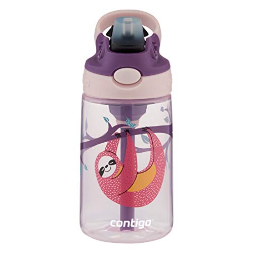 Contigo Kids Straw Water Bottle with AUTOSPOUT Lid 14oz Sloths - Image 2