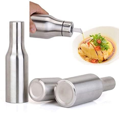 APURK OIL DISPENSER Easy Flow Stainless Steel Plain Oil Dispenser Bottle with Lid and Cap AirTight SpillProof Food Grade Pourer DrizzlerPack of 1 OIL DISPENSER 1000 ML - Image 2