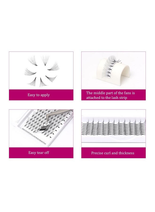 FADLASH - Volume Eyelash Extensions 8D 0.07 Premade Lash Fans D Curl 16Mm Volume Lash Extensions Pro Ponit Middle Stem Pre Made Fanned Russian Lashes (8D 0.07 D, 16Mm) - Image 1