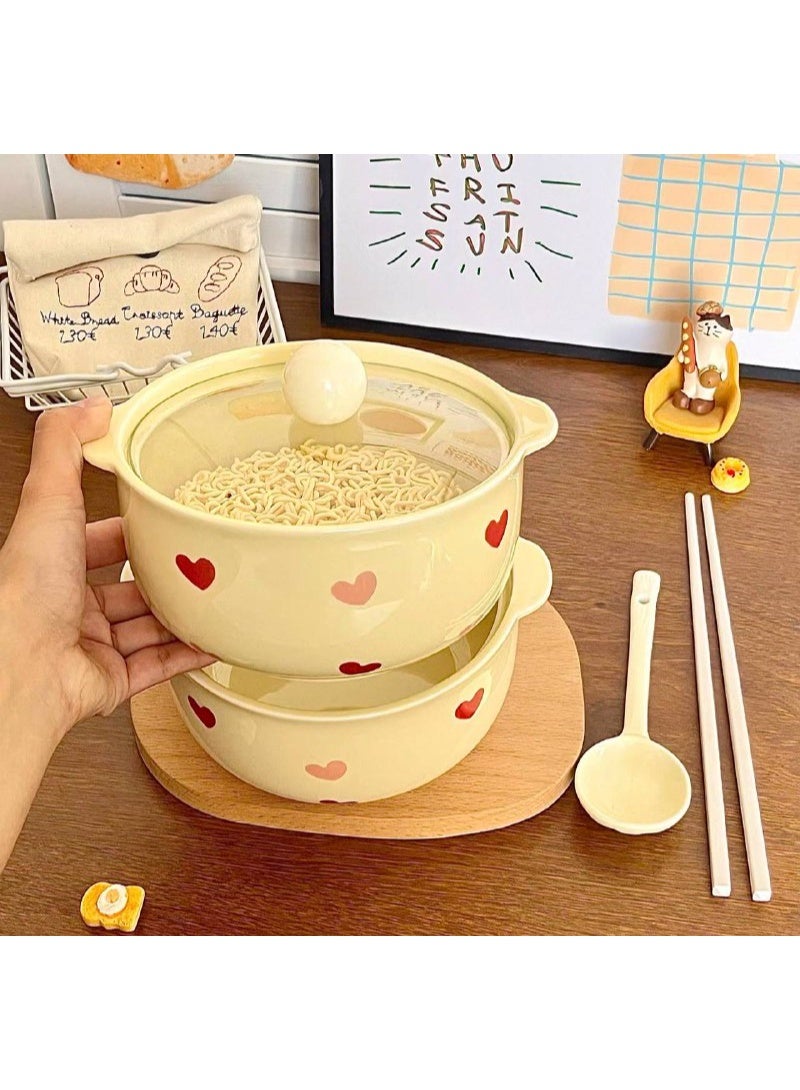 15cm multi-purpose porcelain pot with Pyrex lid. - Image 2