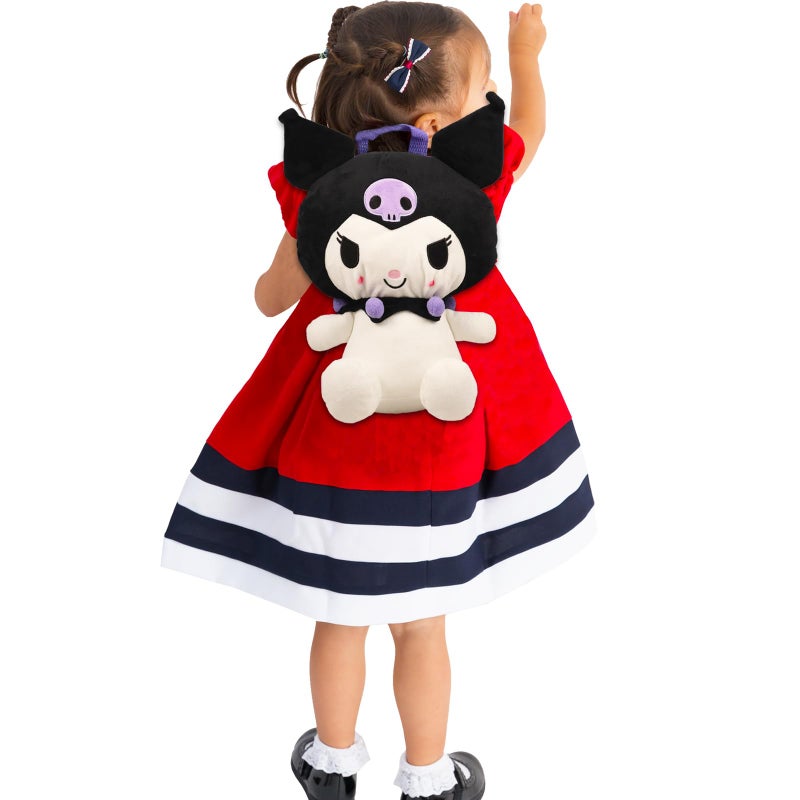 Hello Kitty and Friends Kuromi Plushie Set - Bundle with 14" Kuromi Plush Doll with Carrying Straps Plus Stickers and More | Hello Kitty and Friends Gifts - Image 2