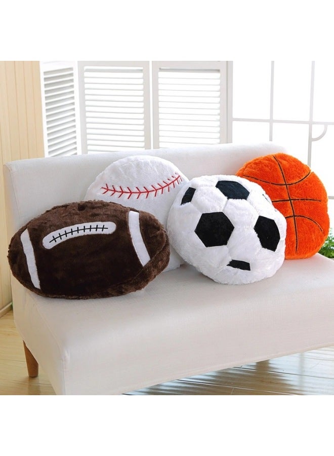 Creative Football Pillow Simulation Basketball Plush Toy Pillow Gift Cushion Doll Cushion Doll Doll volleyball (35 * 35cm) - Image 2