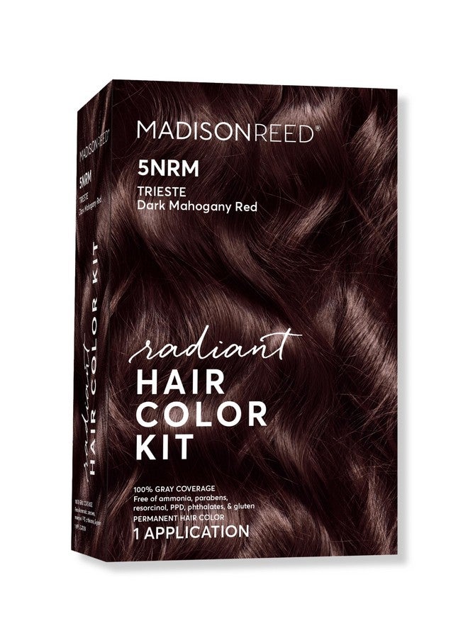 Madison Reed Radiant Hair Color Kit, Permanent Hair Dye, 100% Gray Coverage, Ammonia-Free, Trieste Red 5NRM Dark Mahogany red, Pack of 1 - Image 1