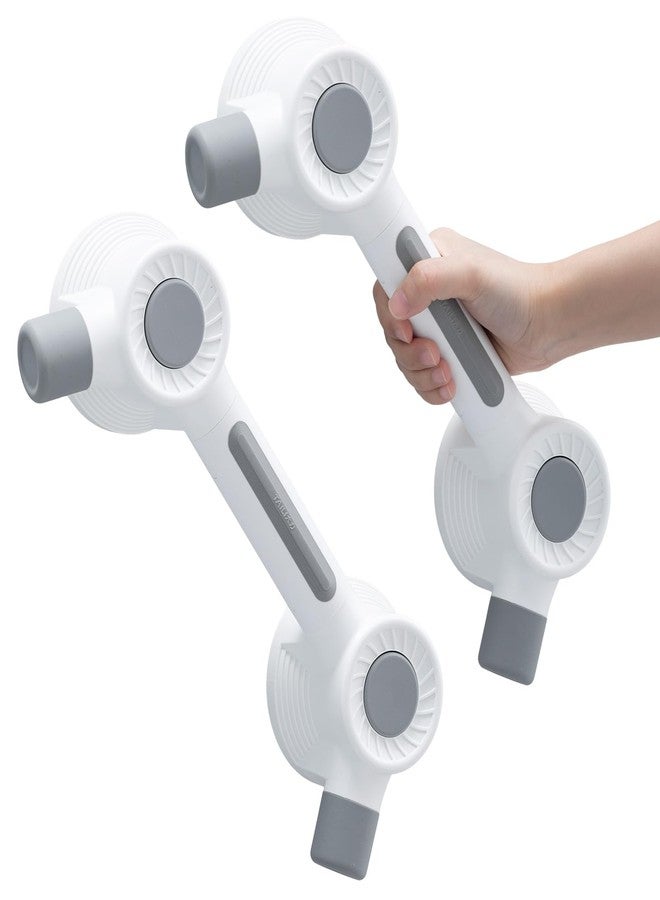 TAILI Grab Bars for Shower,Maximum 350lbs, 2 Pack Super Strong Adhesive Shower Grab Bars for Seniors, Shower Handles for Elderly Suction,Safety Grip Rails for Microcrack Tile,Drill-Free Waterproof - Image 1