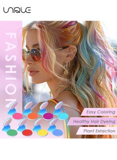 Unique 8 Pcs Temporary Hair Color - Hair Chalk for Girls Washable - Temporary Hair Color for Kids Adults - For Sport Events Birthday Cosplay Festivals Hair DIY Party  - Image 4