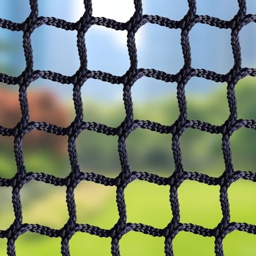 KAERYHET Safety Rope Net Kids Pet Stairs Balcony Railings Protection Rope Netting Playground Safety Net Sports Netting Baseball Softball Backstop Nets Black - Image 1