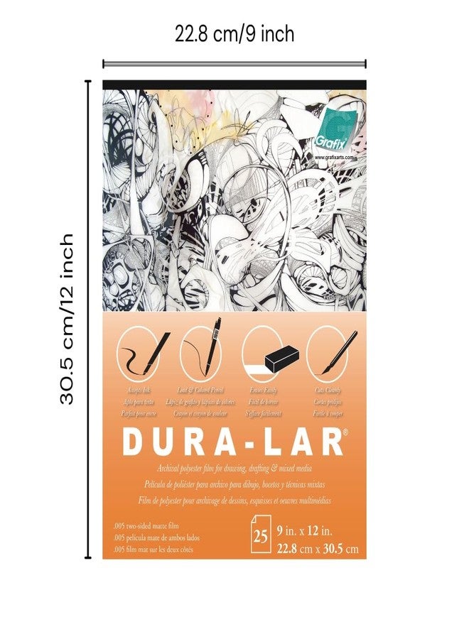 غرافكس ورق طباعة جرافيك دورالار غير لامع 0.005 بوصة، مقاس 9 × 12 بوصة، 25 ورقة - Image 2