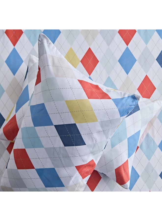 Home Box Nora 2-Piece Plaid Reversible Microfibre Pillow Cover Set - 50x75 cm  - Image 3