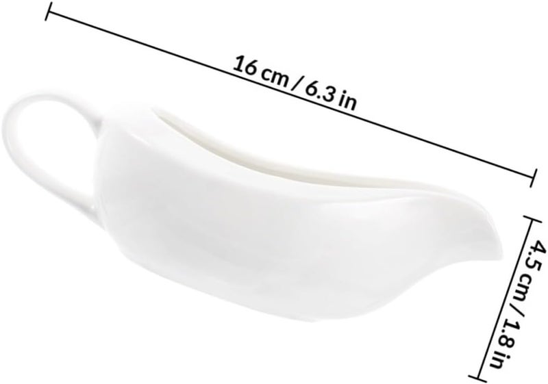 كوب شراب بمقبض من Mipcase وإبريق صلصة سيراميك صغير، حاوية كريمة بورسلين بيضاء بمقبض لتقديم القهوة والمشروبات - Image 2