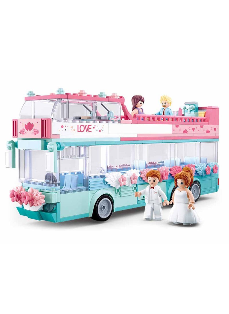 Sluban Sluban Girls Dream Double Decker Wedding Party Bus! (379PCS)  - Image 1