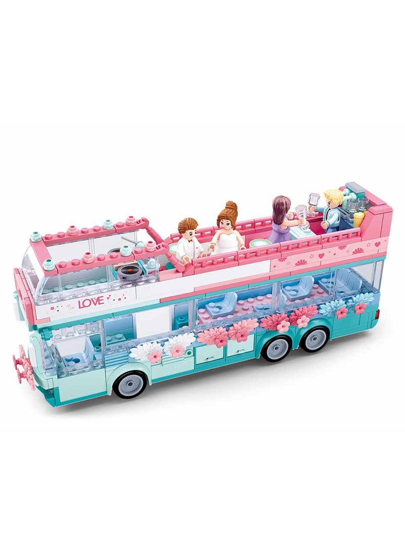 Sluban Sluban Girls Dream Double Decker Wedding Party Bus! (379PCS)  - Image 3