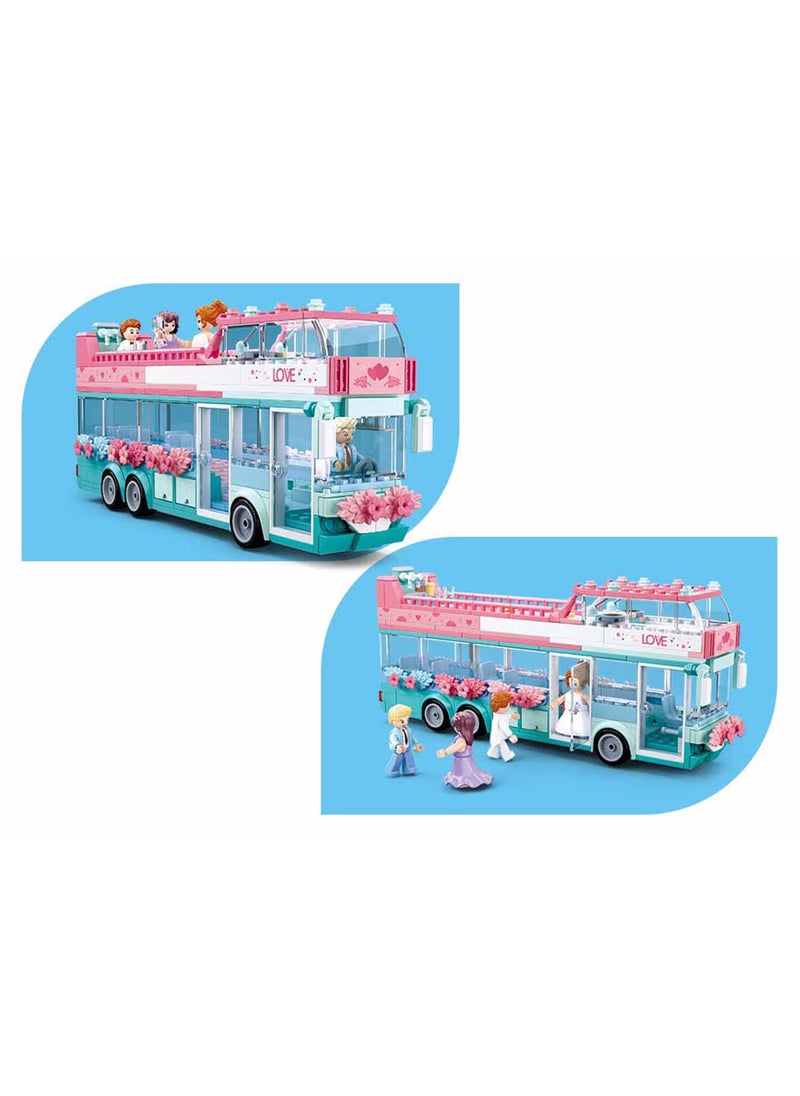 Sluban Sluban Girls Dream Double Decker Wedding Party Bus! (379PCS)  - Image 5