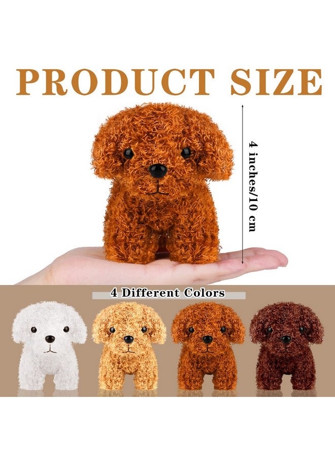 Elcoho 16 Pieces 4 Inches Mini Plush Dogs Stuffed Puppy Dog with Keychain Cute Stuffed Animal Toy Soft Toys Party Favor for Goodie Bag Birthday Party Gifts, 4 Colors (Curly Puppy) - Image 2