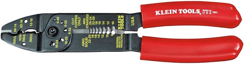 Klein Tools 1001 Multi Tool - Wire Stripper, Cutter, and Crimper for 8-22 AWG, 8.5-Inch Long, Made in USA - Image 1