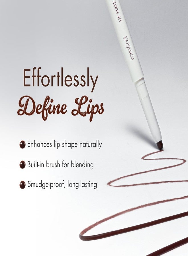 rom&nd LIP MATE PENCIL 07 Fig Spread - Precision Semi-Matte Lip Liner with Blending Brush for Effortless Natural Overlining, Contour & All-Day Wear - Image 3