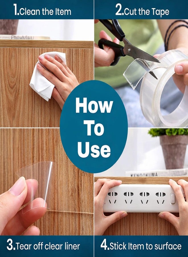 HOYEHOLA Ivy Grip Tape | Double Sided Nano Clear Gel Tape | Washable & Reusable | No-Drill Mounting Tape for Wall Decor, Hooks, Home & Car Accessories (3m x 3cm) - Image 5