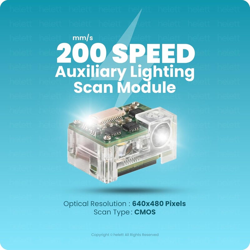 helett مؤشر يدوي سلكي HT410 لرموز الباركود وQR 2D و1D مع مسح استقرائي وإعدادات اللاحقة وكاميرا 2D لقراءة الباركود - Image 2