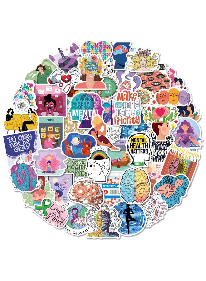 Bluejw 299 Psychological Health Education Stickers Psychological Treatment Cup Luggage Stickers - Image 1