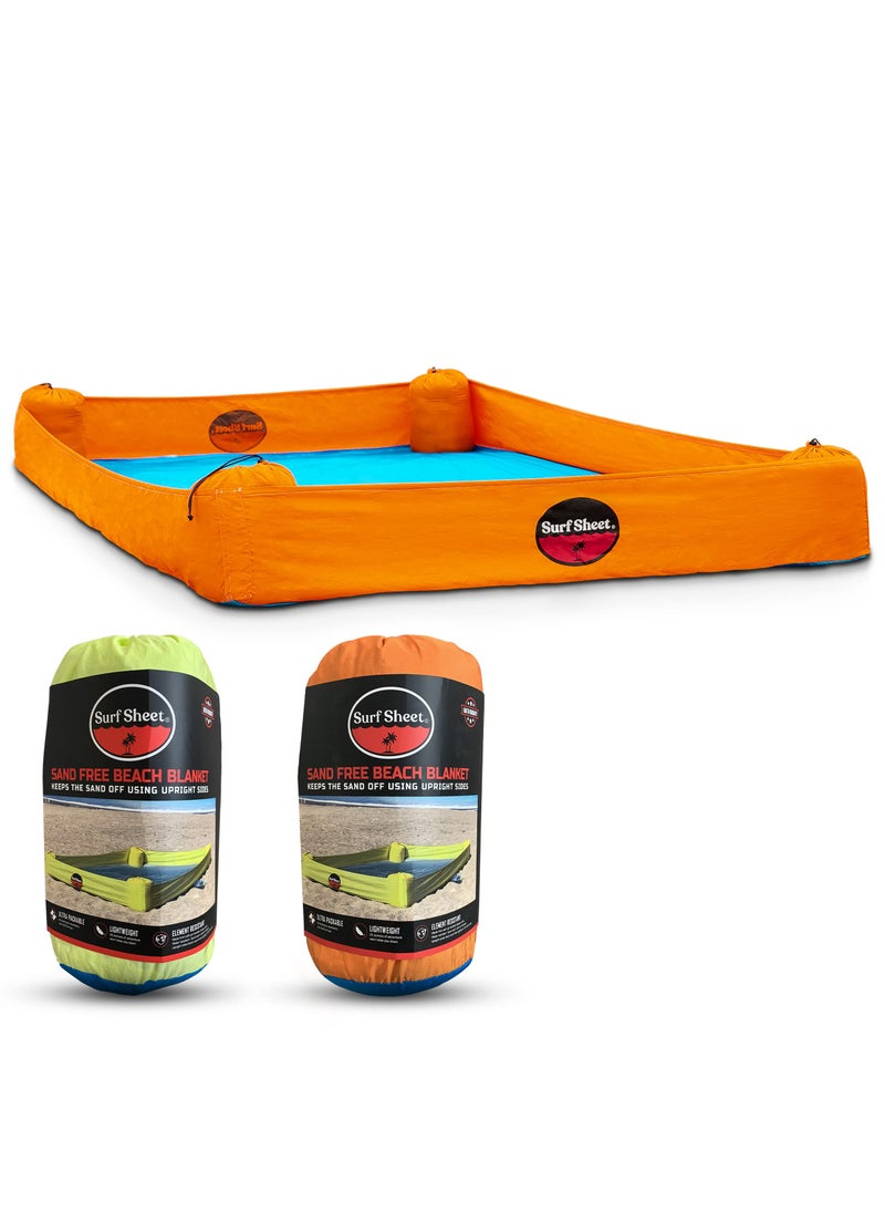 Surf Sheet Surf Sheet Sandproof Beach Blanket  Oversize Large Outdoor Picnic Blanket for Beaches  Camping  Portable Family Beach Blanket Waterproof Sandproof for Parks Travel Vacation EssentialsOrange 