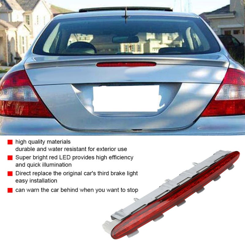 LED Third Brake Light: High-Quality Durable Water-Resistant Super Bright Red LED Quick Illumination - OEM Replacement Tail Lamp Indicator for Mercedes Benz CLK W209 C209 Exterior Car Use - Image 3