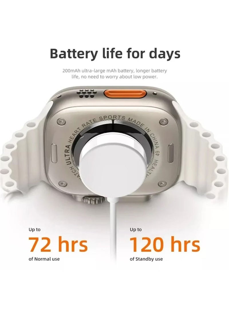Smart Watch 49mm Series 8 Ultra Max T500 LCD Screen Bluetooth Calling Sports & Heart - Image 2