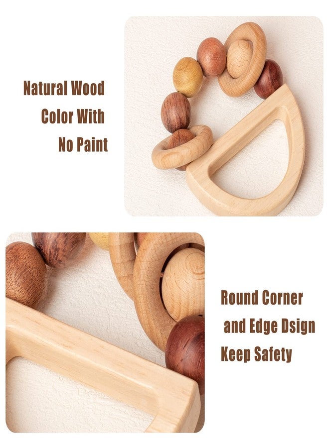 Busy edition Baby Rattles 0-6 Months Wooden Toys for Babies 6-12 Months Montessori Wood Color Baby Rings for Newborn 0 3 6 12 Month Toddler Toys - Image 5
