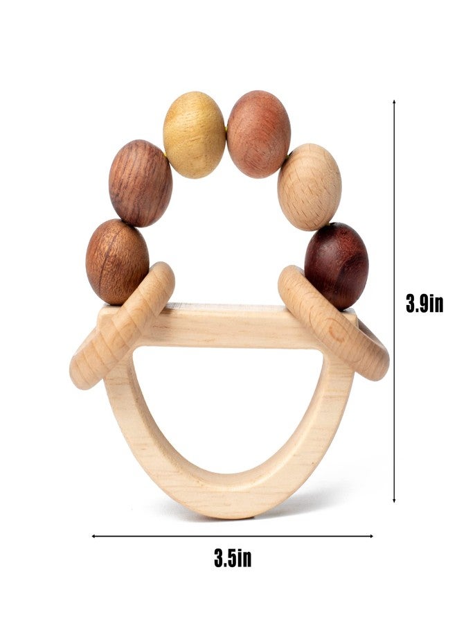 Busy edition Baby Rattles 0-6 Months Wooden Toys for Babies 6-12 Months Montessori Wood Color Baby Rings for Newborn 0 3 6 12 Month Toddler Toys - Image 3