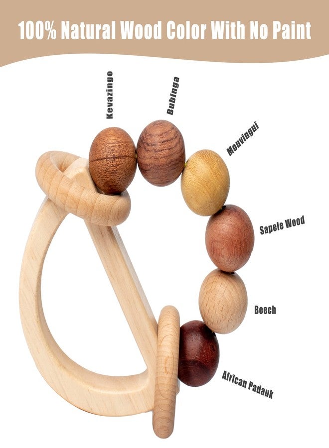 Busy edition Baby Rattles 0-6 Months Wooden Toys for Babies 6-12 Months Montessori Wood Color Baby Rings for Newborn 0 3 6 12 Month Toddler Toys - Image 4
